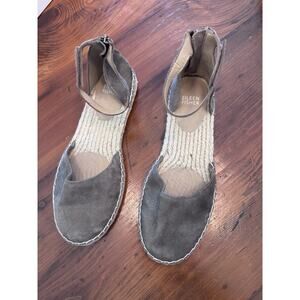 Eileen Fisher Woman's Lala Brown Metallic Espadrille Flat Sandals Sz 7 NEW